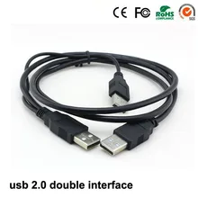 1m usb 2.0 Data Cables 480Mbp/s usb cable male to male Data line double type A for Hard disk box and computer