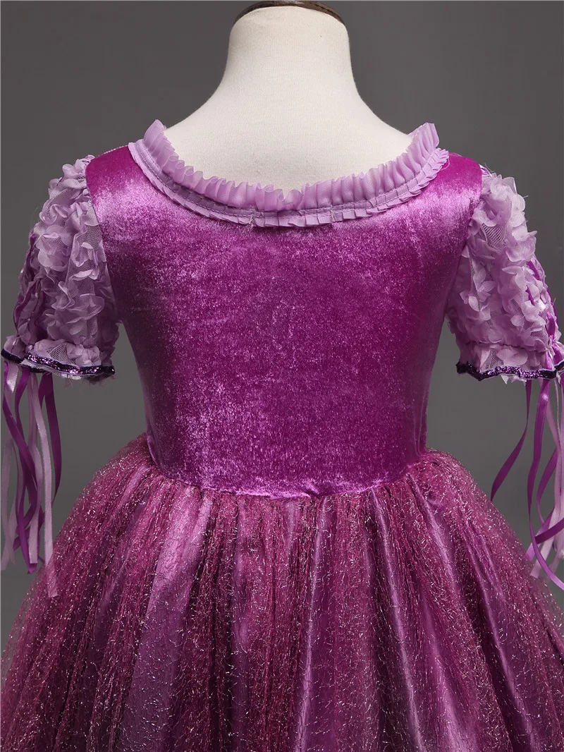 Нарядное платье Рапунцель для девочек от 4 до 10 лет, платье принцессы Золушки Детский Рождественский костюм на Хэллоуин маскарадное платье vestido infantil