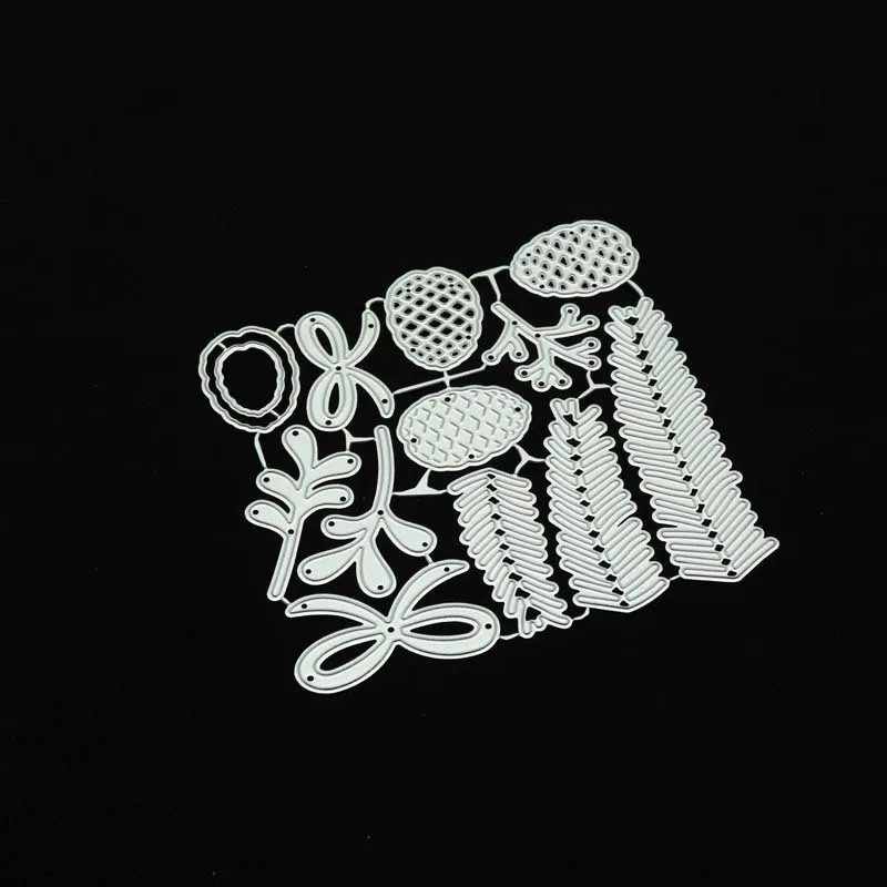 

Kuke 2019 New Nested Stitched Pine Cones Cutting Dies DIY Etched Dies Craft Paper Card Making Scrapbooking Embossing