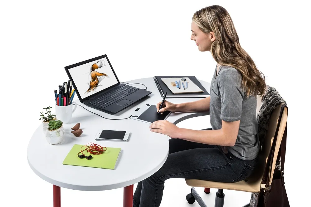 1 год гарантии Wacom Intuos Draw Tablet CTL 490 цифровой графический чертеж планшет Pad 2048