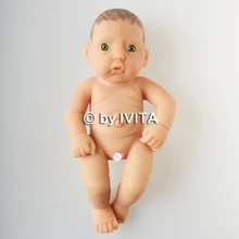 Ivita 11 inch 0 85kg Girl Lovely Full Silicone Baby Reborn Baby Born Girl Toys Hair