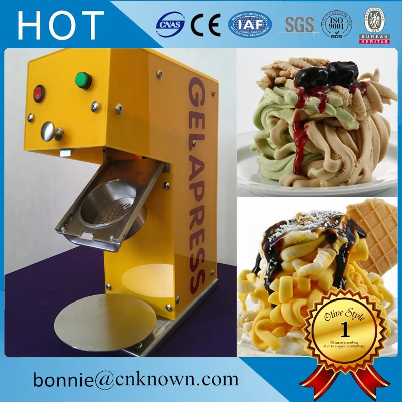 

Soft ice cream different shapes pasta mold ice cream noodle making machine