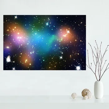 

Nice Milky Way Space Art Poster Custom Canvas Poster Art Home Decoration Cloth Fabric Wall Poster Print Silk Fabric