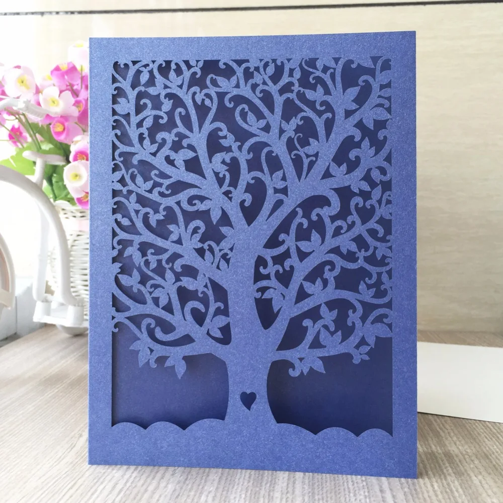  50pcWholesale personalise acrylic Wedding Invitation Card box Laser Cut Luxury delicate design love - 32837120855