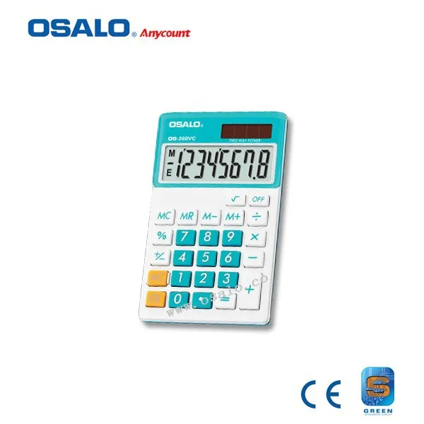 OS-280VC 8 أرقام عرض البلاستيك حاسبة ازدواجية السلطة الملونة calculadora الكهربائية شاشة lcd الشمسية كما طالب هدية OS-280VC 8 أرقام عرض البلاستيك حاسبة ازدواجية السلطة الملونة calculadora الكهربائية شاشة lcd الشمسية كما طالب هدية