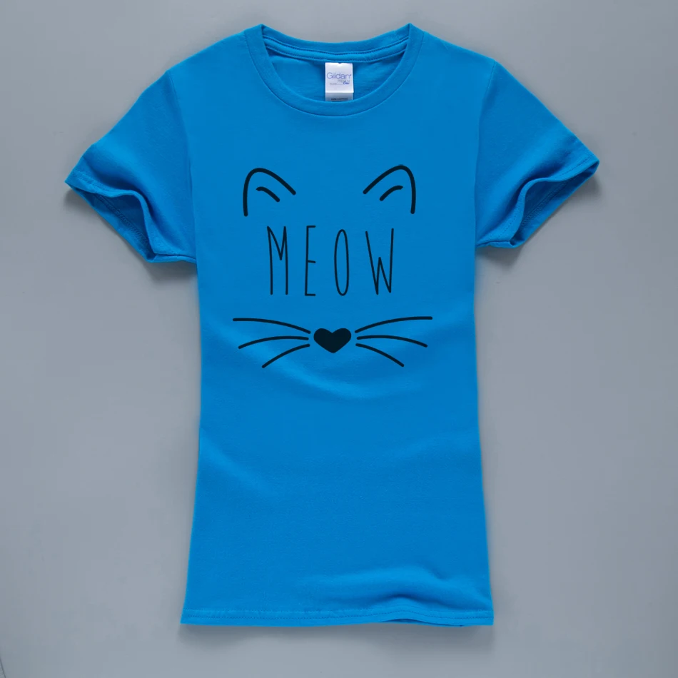 Женская футболка Kawaii Meow Cat Kitty, лето,, хлопок, короткий рукав, футболка, розовая, Kpop, Harajuku, топы, футболки для женщин