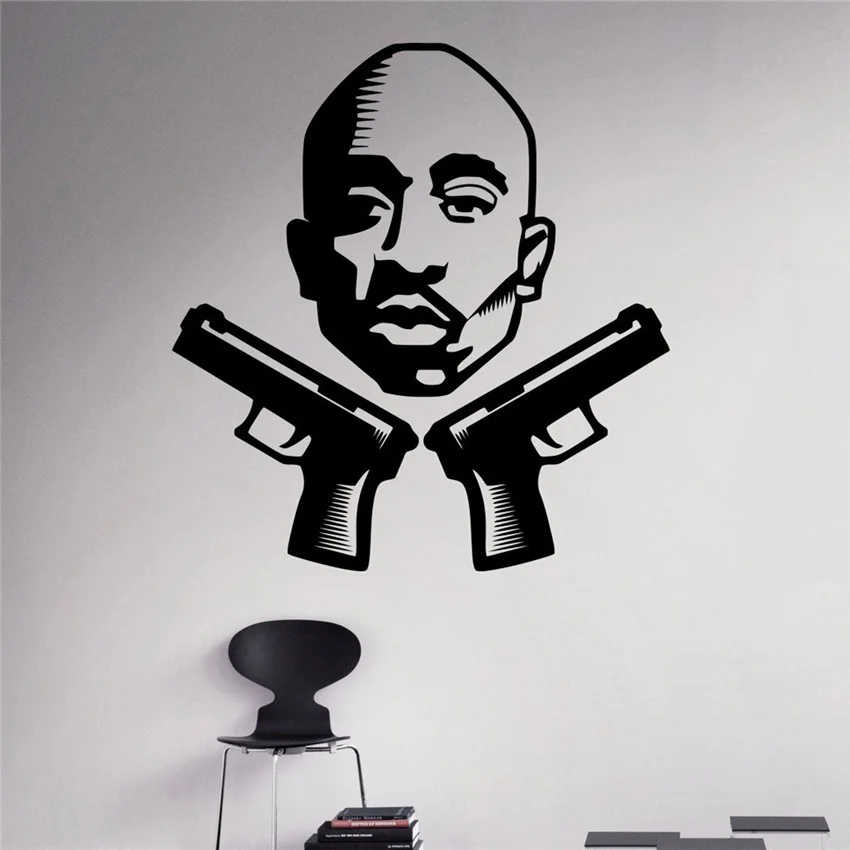 Для телефона с изображением Тупака Шакура Наклейка на стену 2pac настенные