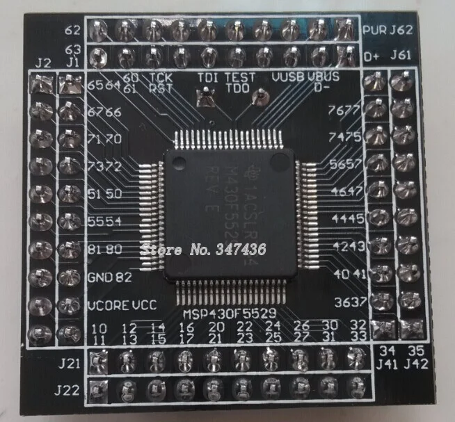 

MSP430F5529 switch board, minimum system board core board