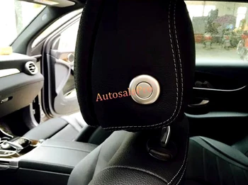 

matt chrome Headrest Adjustment Cover Trim for Benz Metris Vito V Class W447 14-16