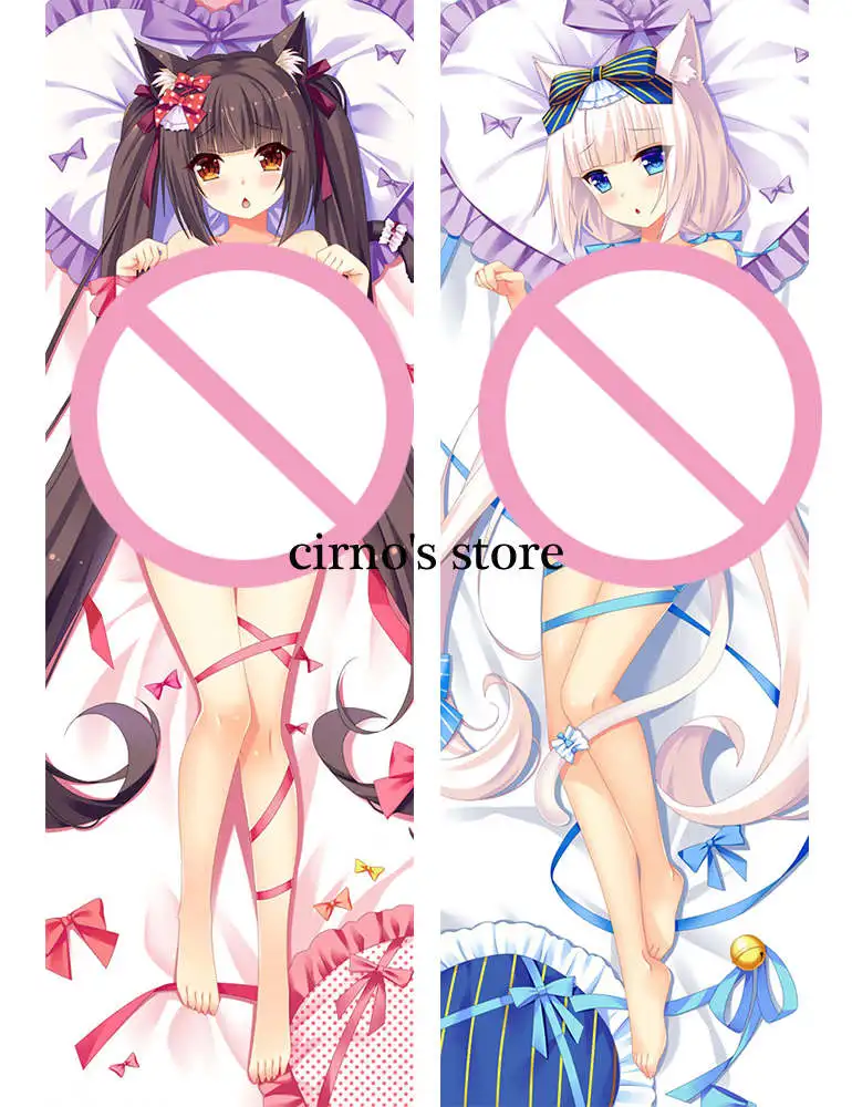 

cirno's Store popular galgame neko para sexy animal ears girl chocolat & vanilla pillow cover cinnamon & maple Dakimakura