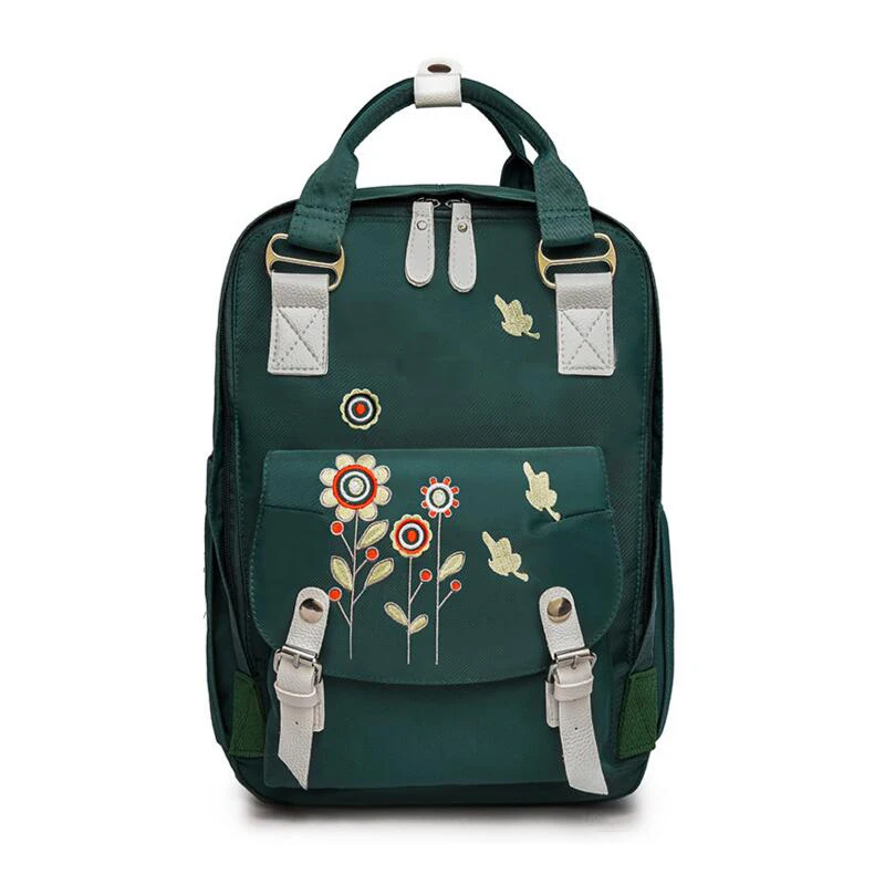

Fashion Embroidered Backpack Multi-function Large Capacity Mother and Baby Diaper Bag Insulation Waterproof Travel Baby Care Bag