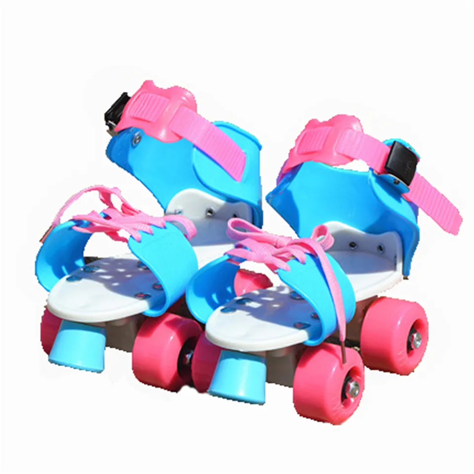 Новые детские двухрядные роликовые коньки, двухрядные 4 колеса, обувь для катания на коньках, свободный размер, раздвижные роликовые регулируемые коньки, подарок для детей, IB35