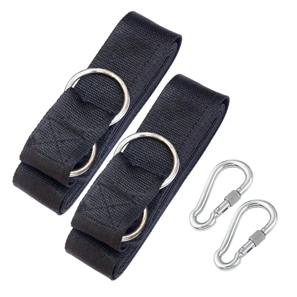 

2 Tree Swing Hanging Straps Kit Holds 2200 lbs Extra Long Straps with Safer Lock Snap Carabiner Hooks for Tree Swing & Hammocks