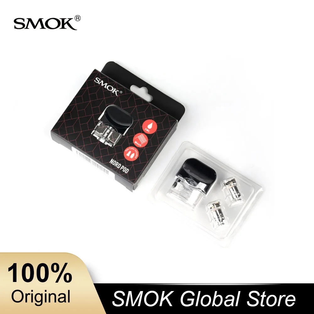 SMOK NORD Pod картридж емкостью 3 мл с заменой 0.6ohm сетчатой катушки и 1.4ohm обычной катушки для SMOK Nord kit