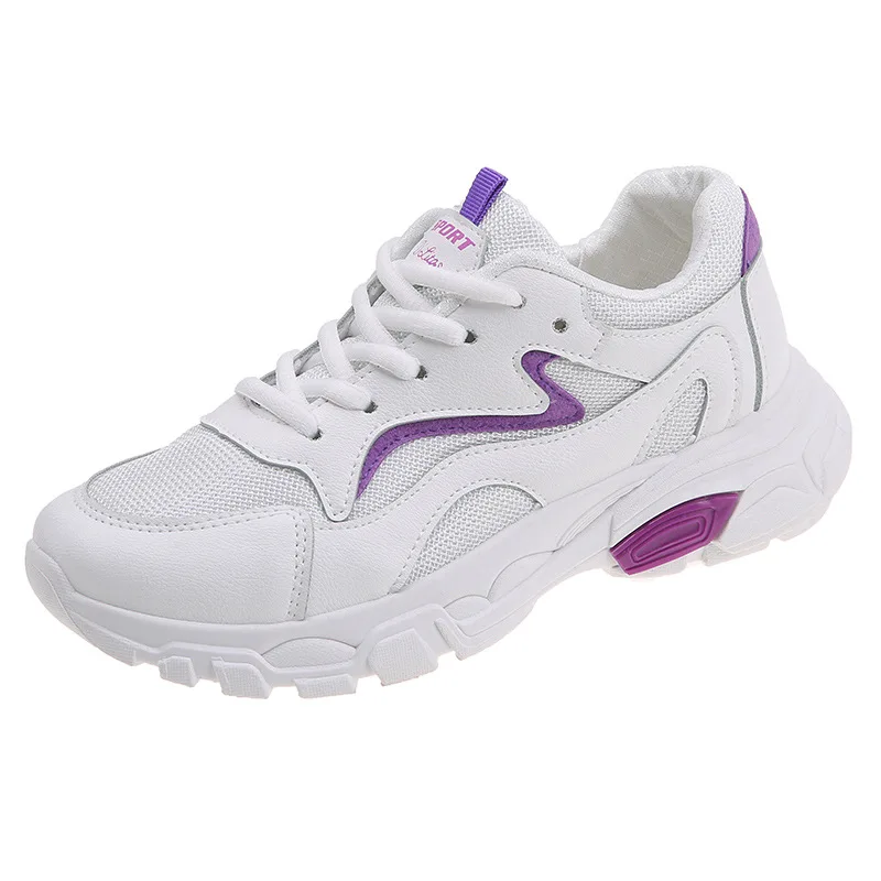 

Women's comfortable lightweight sports shoes women's vulcanized shoes Tenis Feminin breathable mesh casual white shoes
