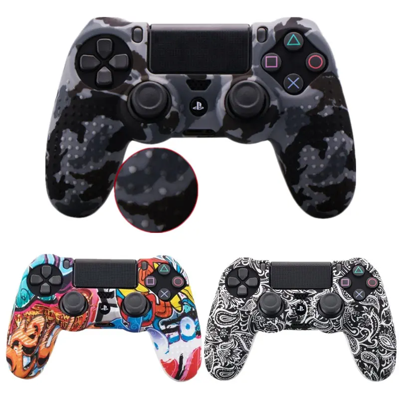 

1PCS Soft Silicone Rubber Case Cover Protective Gamepad Case For Play Station Dualshock 4 PS4 DS4 Pro PS4 Slim Controller Skin