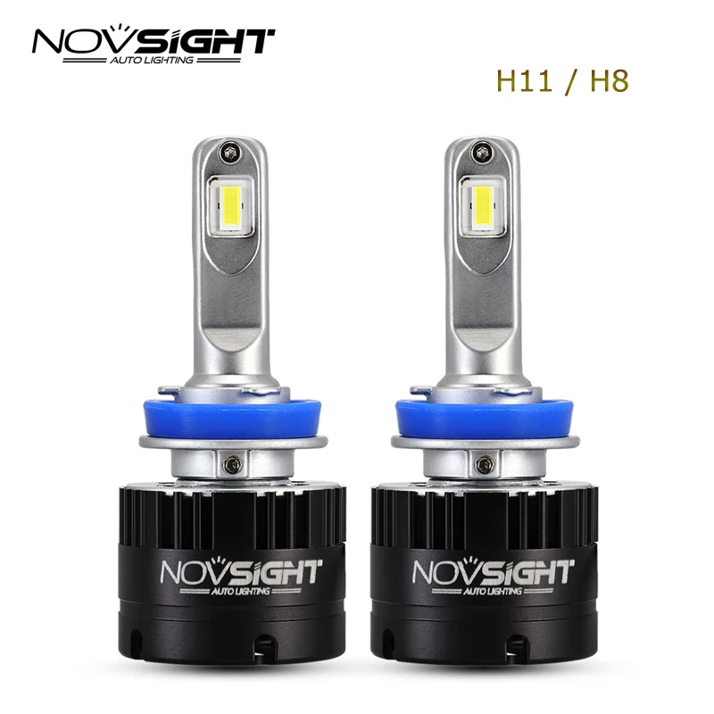 2Pcs NOVSIGHT LED Headlights H11 H8 80W 14400LM Car Driving Lamps IP68