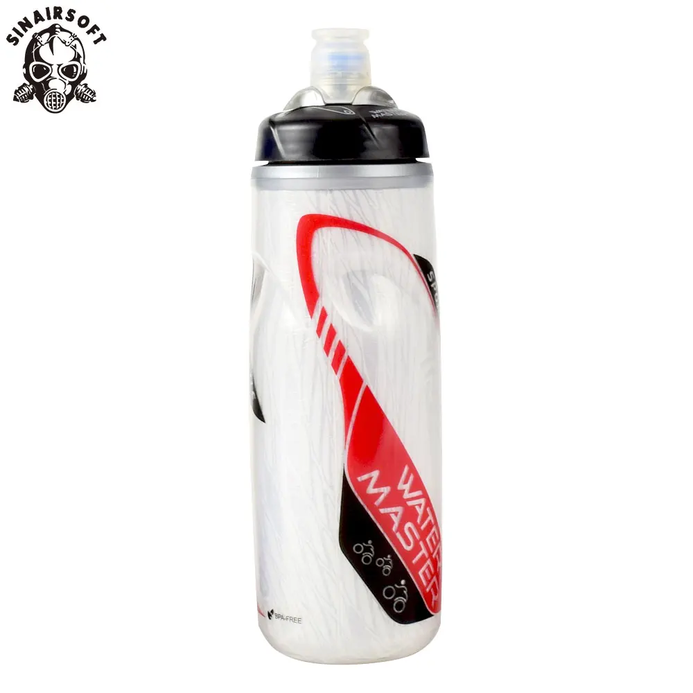 

SINAIRSOFT Sports Water Bottle Co-Polyester Plastic One-hand Design Squeeze Bicycle for Cycling Outdoor Hiking Camping Water Bag