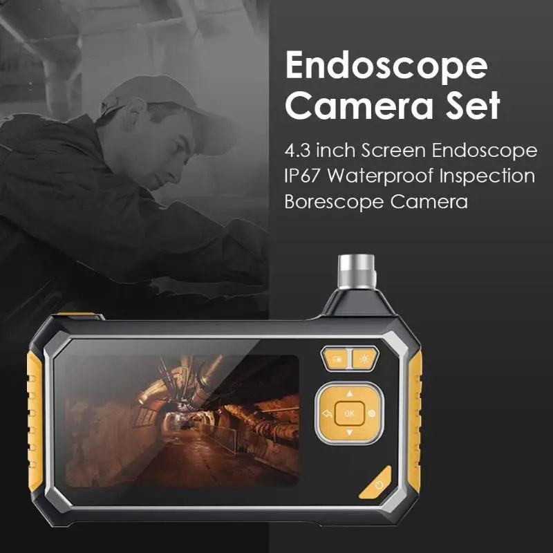 

4.3 inch Screen 1080P Endoscope IP67 Waterproof Inspection Borescope Camera