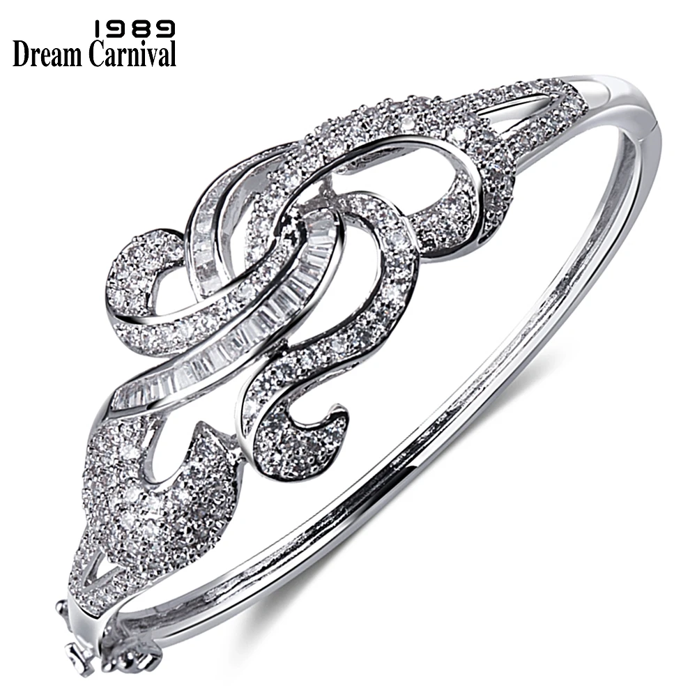 

DreamCarnival1989 Fabulous Design Party Jewelry Fashion Woman Copper Metal Wholesale Price Cubic Zircon Bangle For Women YB0593
