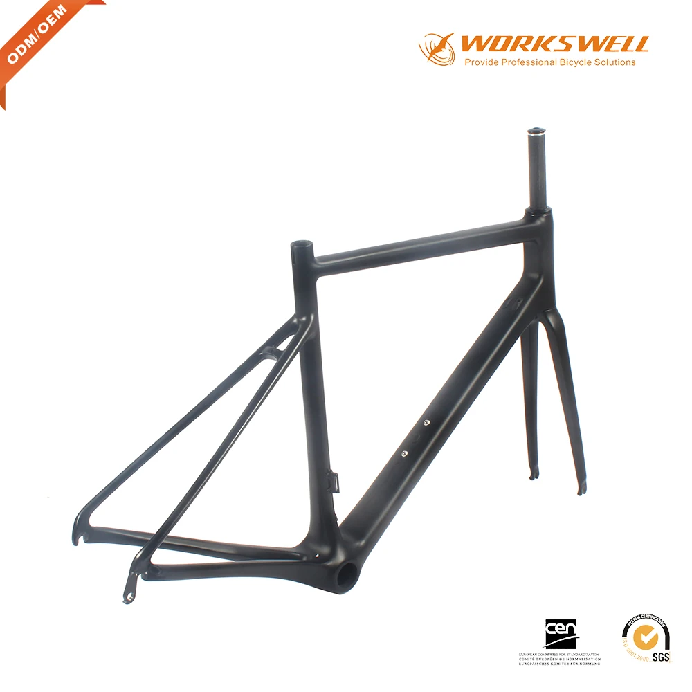 Discount Workswell  DI2 Internal Cable Routing Carbon TT Road Bike Frame Carbon Time Trial Frame Endurance Super light frame 2