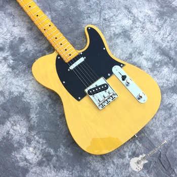 

Free delivery, advanced new electric guitar, translucent cream color, white hardware, customizable.