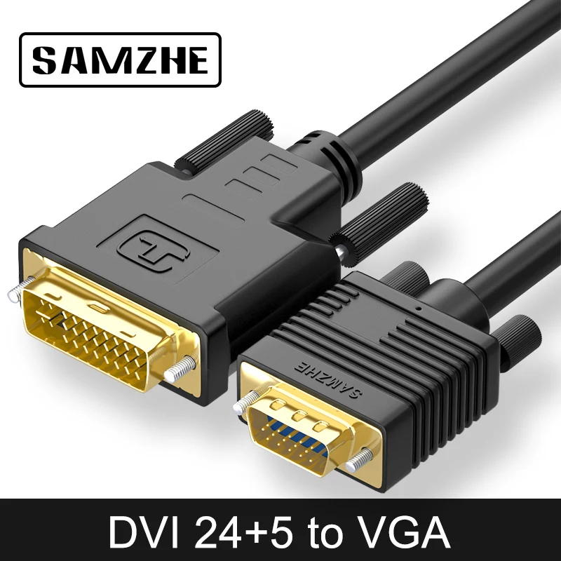 SAMZHE DVI 24 + 5 к VGA кабель конвертер P 1080 для проектора ноутбук подключения экран Displayer