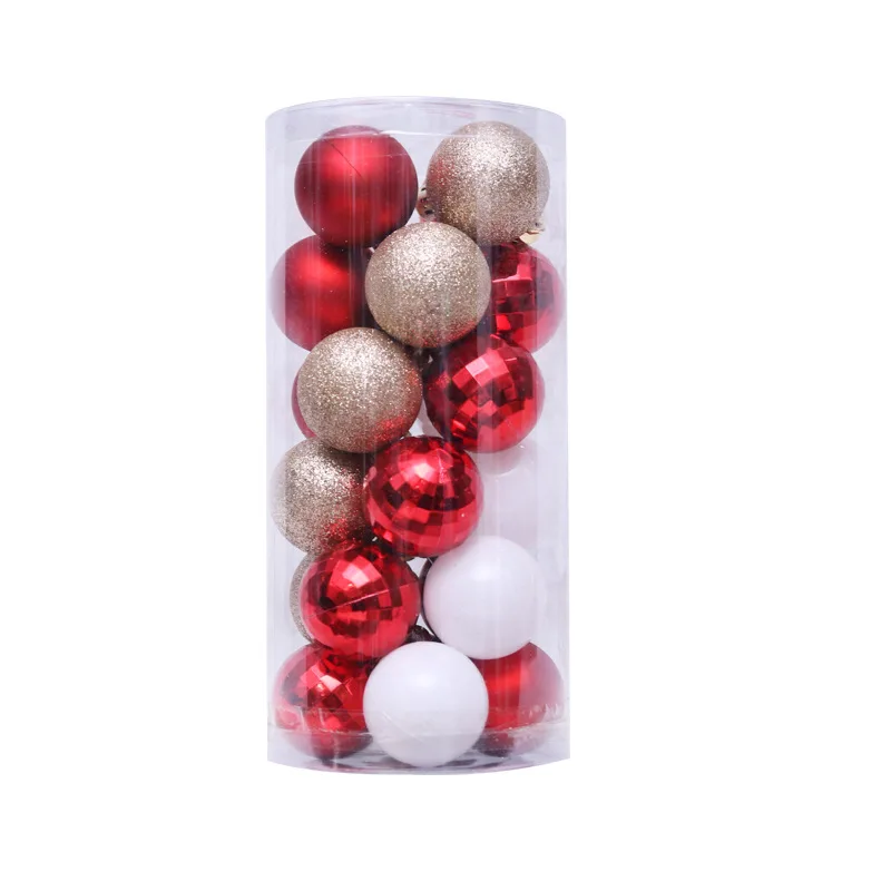 Рождественские шары 24 шт елочные декоративные шары 4 см Блестящий Свадебный орнамент 10 цветов шарики для вечеринки фенечки из полистирола - Цвет: as pics 9