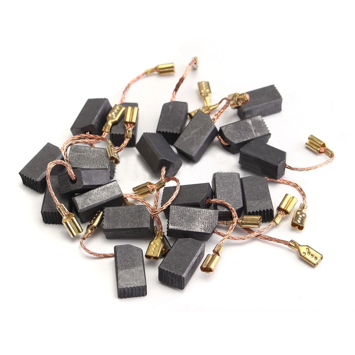 20 Piece Copper Carbon Motor Brushes 6*8*14mm Graphite Copper Motor Carbon Brushes Set For 100mm Angle Grinder