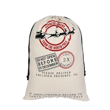 1 шт. Рождественский подарок Санта-Клаус мешок на шнурке холщовый мешок Санта-Клауса