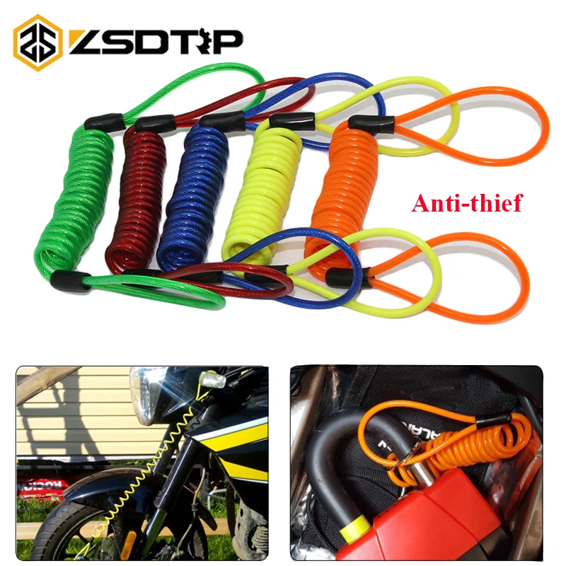 ZSDTRP 120cm Disc Lock Reminder Cable Anti Thief Disc Lock Security