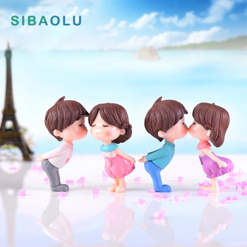 Figurines D Amoureux Qui Embrassent Poupee De Mariage Modeles De Couple Miniatures Decoration Feerique De Maison Jardin Maison Jouet Pour Bebe Accessoires Diy Aliexpress