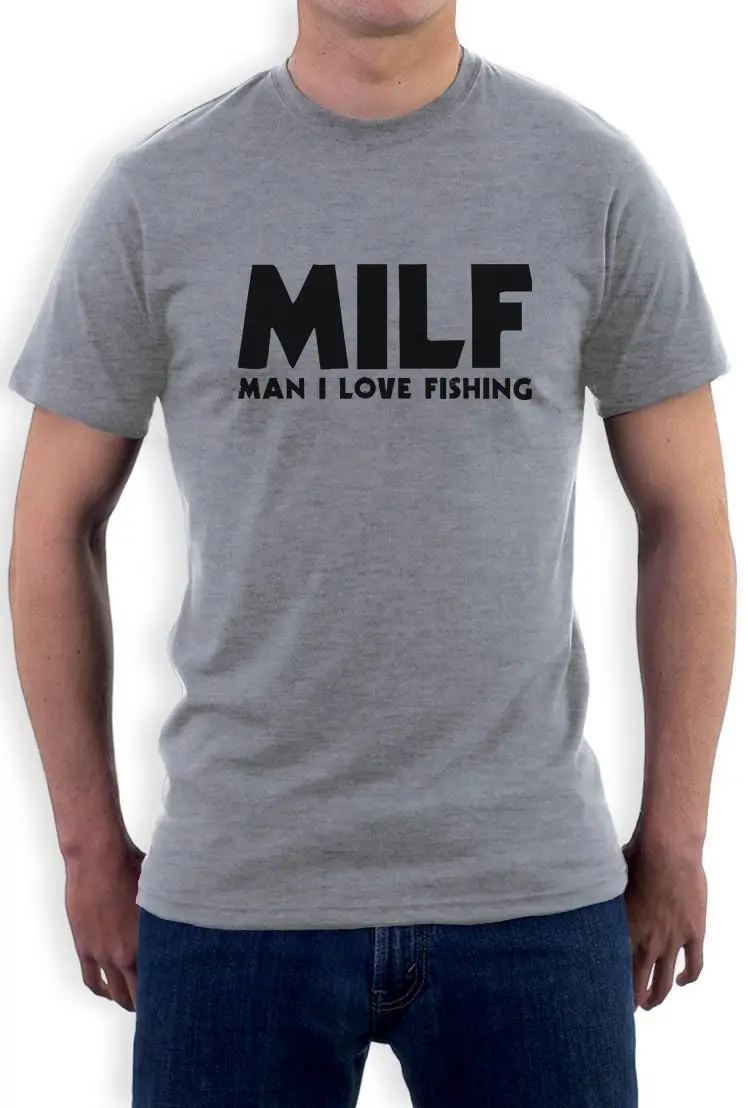 MILF Man I Love Fishinger Funny Shirt Huntinger Tee Holiday Gift T | Мужская одежда