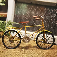 Ретро Металлические ремесла старый велосипед Модель винтажный Старый велосипед Модель старый велосипед ремесло украшения для офиса дома Миниатюрные - Цвет: Цвет: желтый