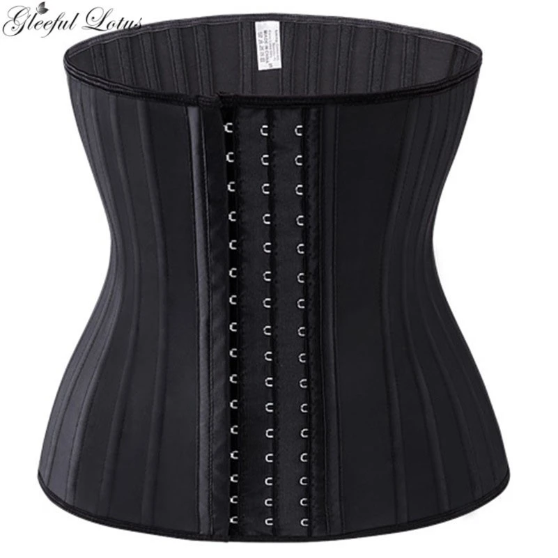 6xl плюс размер женский утягивающий корсет моделирующий корсет для похудения Fajas пояс утягивающий пояс для похудения ремни - Цвет: 25 steel bone Black