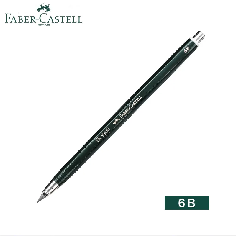 Faber Castell клатч карандаш TK 9400 2/3. 15 мм чертёжные механические/автоматические карандаши 3 H/5B/6B; включает 2 H/3B/F/H/5B/6B свинцовый стержень - Цвет: 1pc 6B
