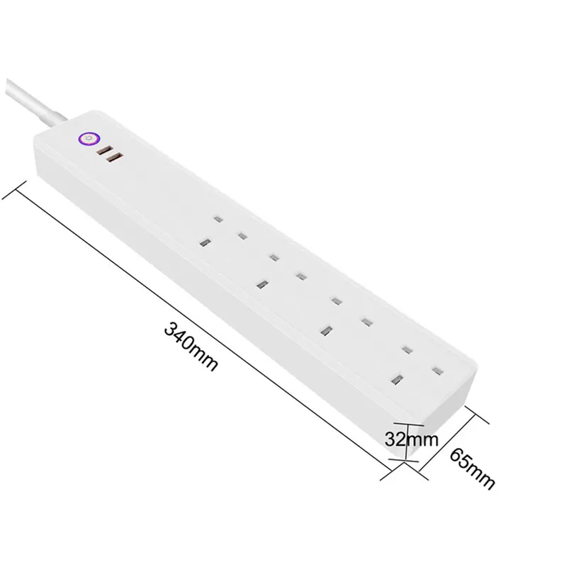 Умная Wifi USB лента питания 4 способа 3G1.5 кабель UK вилка Удлинитель электрический