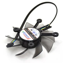 Novo firstd fd8015u12s 75mm dc 12 v 0.5amp 4pin ventilador de refrigeração para asus gtx 650 gt740 650ti eah6770 7750 fãs da placa gráfica