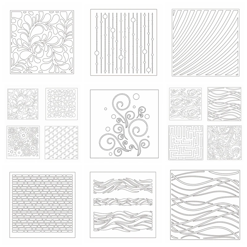

Essential Plastic Draw Stencil For DIY Scrapbooking Decorative Embossing DIY Cards Craft Plastic Templates Drawing Sheets