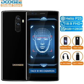 Original DOOGEE Mix 2 Android 7.1 4060mAh 5.99'' FHD+ Helio P25 Octa Core 6GB RAM 128GB ROM Smartphone Quad Cameras 16.0+13.0MP