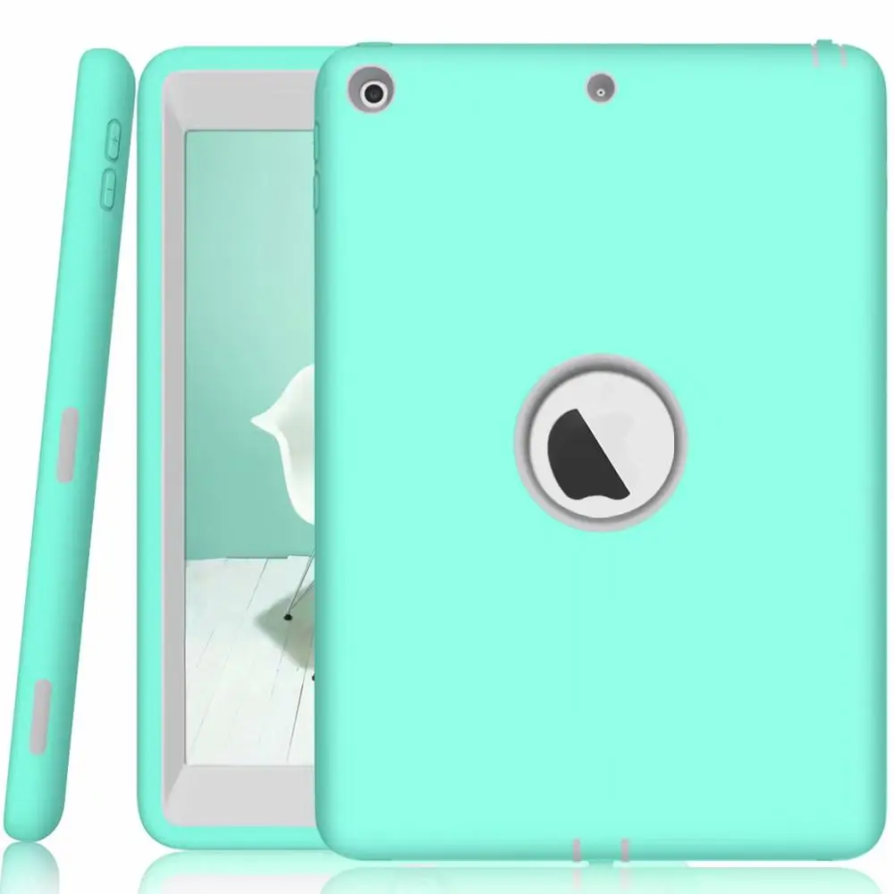 Ударопрочный жесткий Гибридный чехол-Броня с защитой от падения Чехол Обложка для iPad 5th/6th поколения/iPad 9,7 //A1893/A1954/A1822/A1823 - Цвет: green