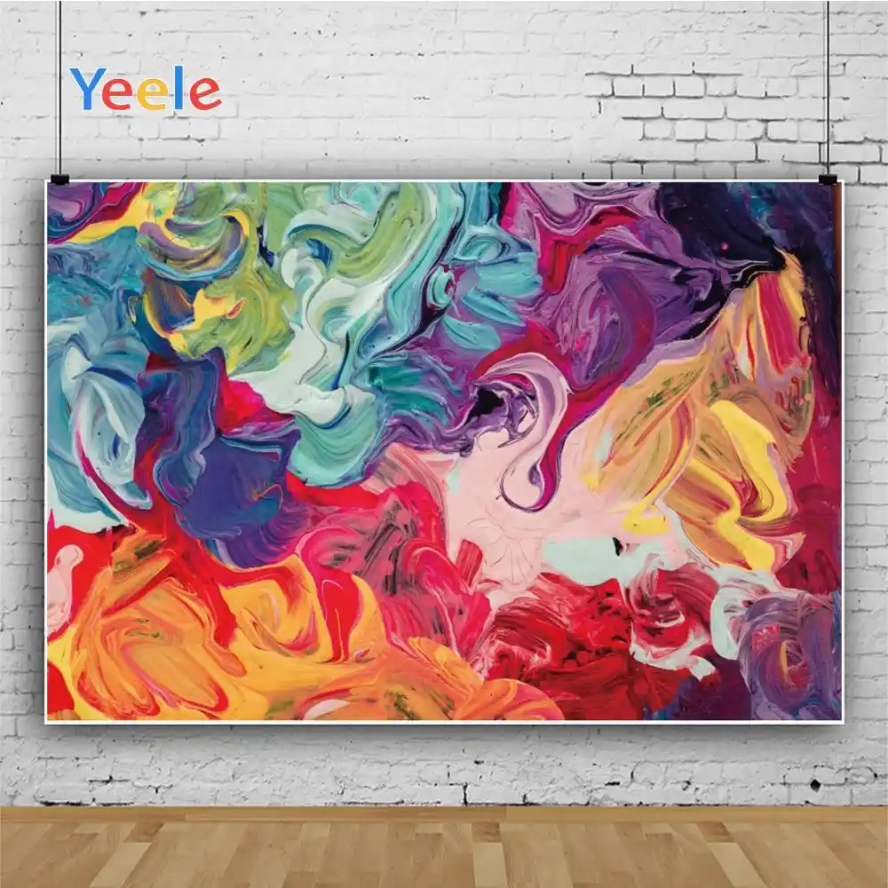 YEELE Abstract Art Decorative Photography Backdrop Fluid Art Marble Artistic Portrait Background Wedding Birthday Western Geographical Theme Photoshoot Prop Photo Booth Wallpaper 10x8ft