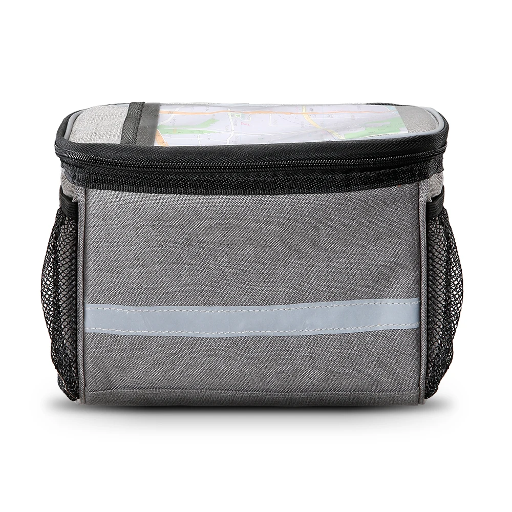 Bike Front Bag Bicycle Cycling Phone Holder Bag Bike Front Pannier MTB Road Bike Commuter Bike Handlebar Cooler Bag