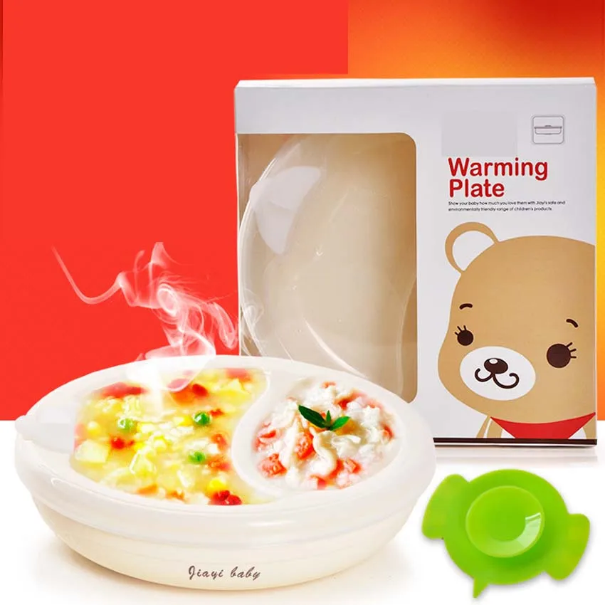 300ML Non slip Baby Warming Plate Spill Proof Suction Bowl Keep Food