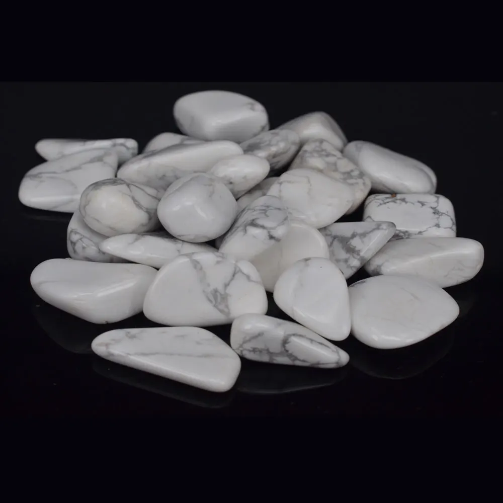 

500g/lot Natural Stone White Howlite Turquoise Crystal Gem Stone Freeform Tumbled Stones Feng Shui Chakra Healing Reiki Stone
