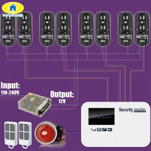 Испанская Голосовая GSM SMS 100 м Проводная сигнализация по периметру инфракрасные лучи для дома, сада, гаража, охранная сигнализация