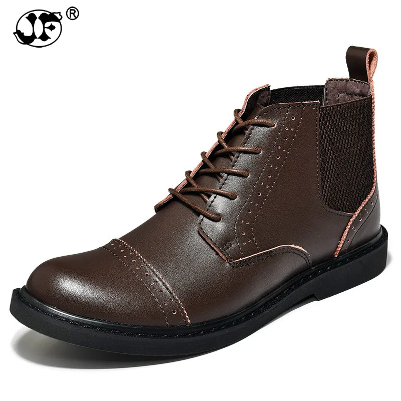 Bout Cuir Rond Dur De Noir Nouvelle Iko0 Occasionnels Non glissement Fendu marron Bottes 2018 Marque Chaussures Chelsea port Hommes Cheville Mode v6SSZ8pq