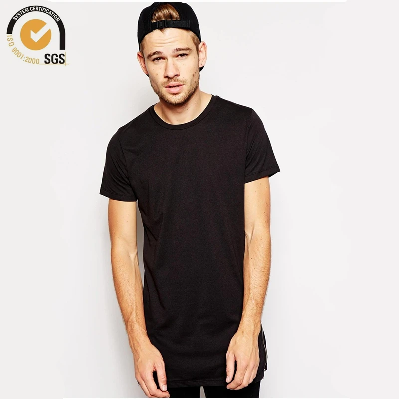 Mens Tall Tee Side Zipper T Shirt Side Zip Oversized T Shirt Men