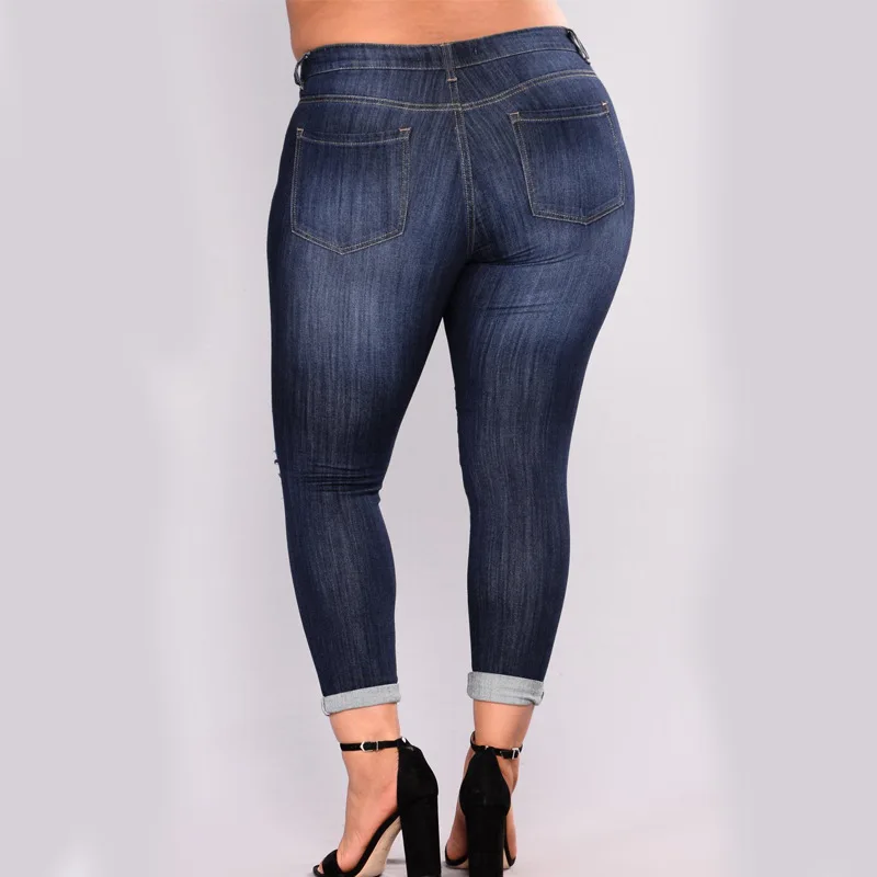 Ladies hole Jeans plus big size, 4XL to 7XL high waist trouser aesthetic,denim mom,jean boyfriend for women,zaraing ankle