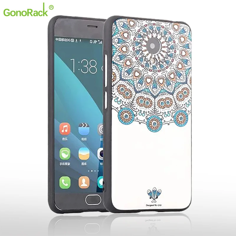 Gonorack 3D Пластик стерео рельефные узоры чехол для Meizu M5s M3 M3s мини M5 M6 Примечание на M6s